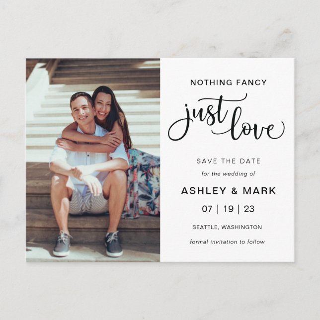 Cartão Postal Nada De Rico Apenas Adora Foto De Casamento Salve  (Frente)