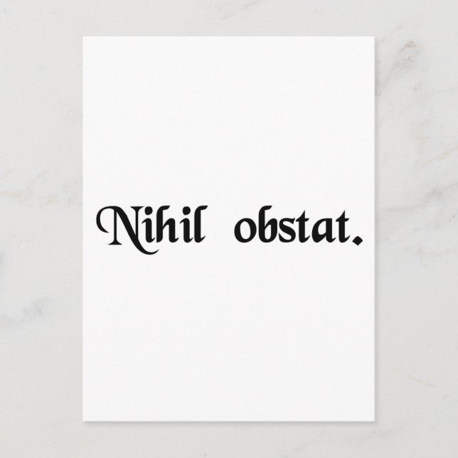 Cartão Postal Nada fica no caminho. (Frente)