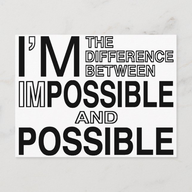 Cartão Postal Nada Impossível (Frente)