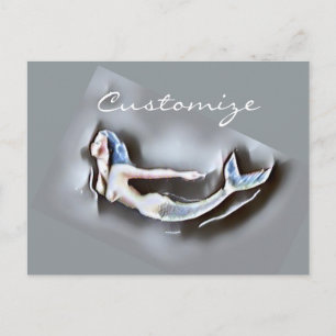 Cartão Postal Nadação de Cinza Thunder_Cove da Sereia