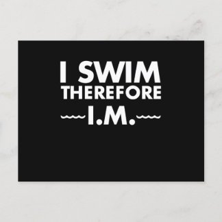 Cartão Postal Nadação Engraçado Para Um Nadador Que Natação IM