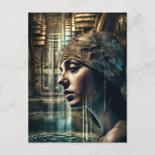 Cartão Postal Nadadora De Mulher Na Caieira