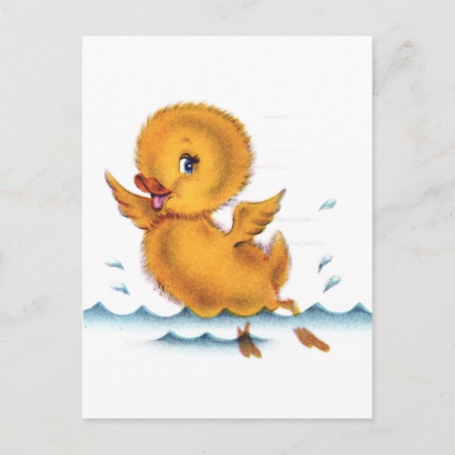 Cartão Postal Nadando Duckie (Frente)