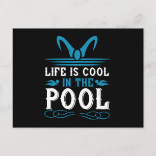 Cartão Postal Nadar - A vida é legal na piscina