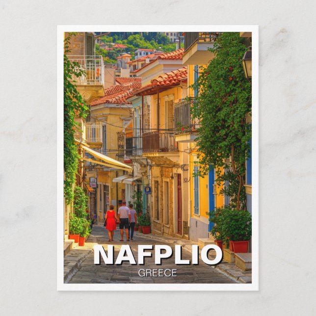 Cartão Postal Nafplio Grécia (Frente)
