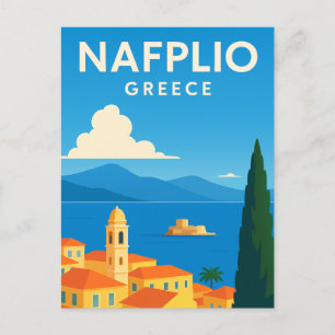 Cartão Postal Nafplio Grécia Decorativo