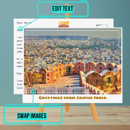 Cartão Postal Nahargarh Fort em Jaipur Índia