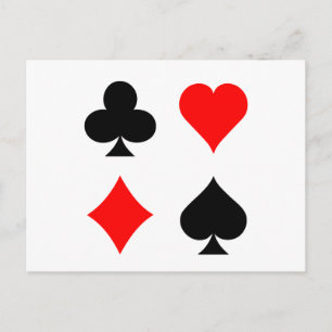 Cartão Postal Naipe de Blackjack / Poker: Arte Vetorial: