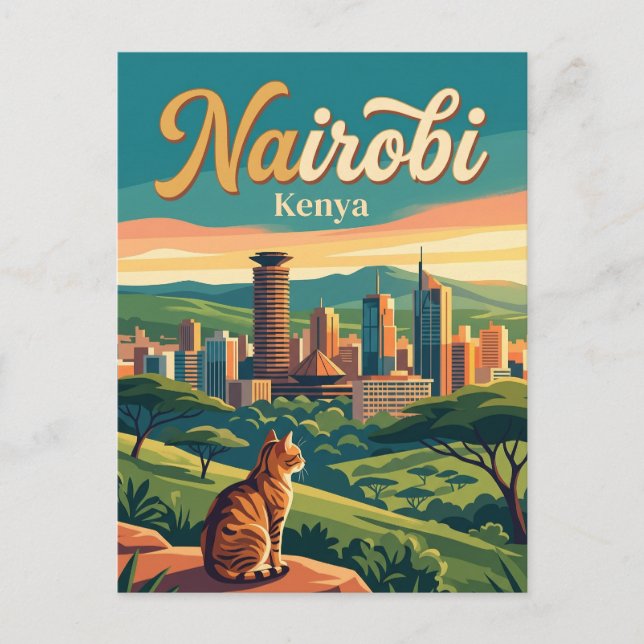 Cartão Postal Nairóbi Quênia (Frente)