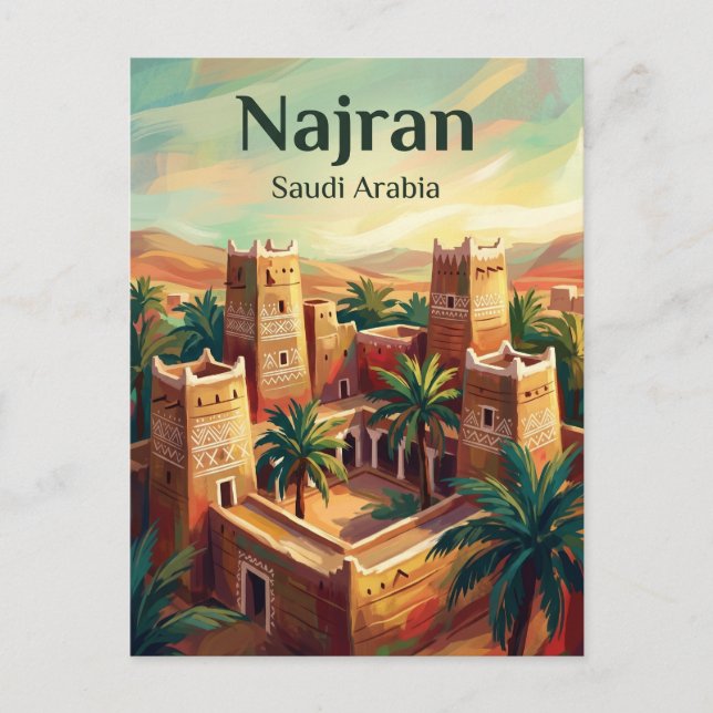 Cartão Postal Najran Arábia Saudita (Frente)