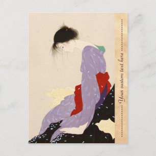 Cartão Postal Nakajima Kiyoshi Love - Letra japanesa arte