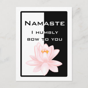 Cartão Postal Namaste - arco-te humildemente