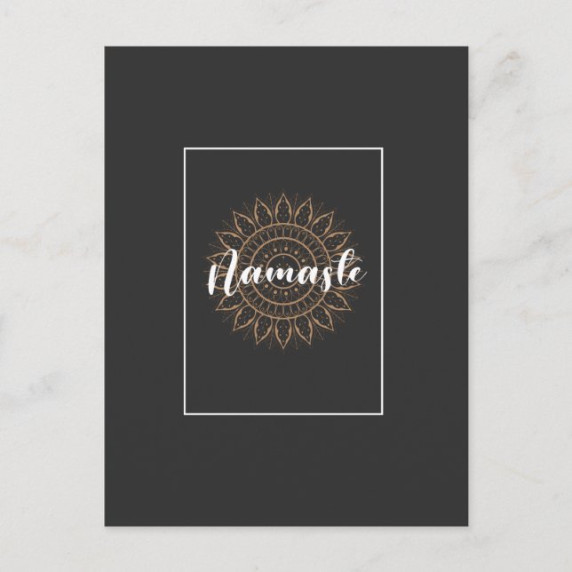 Cartão Postal namaste design T-Shirt (Frente)