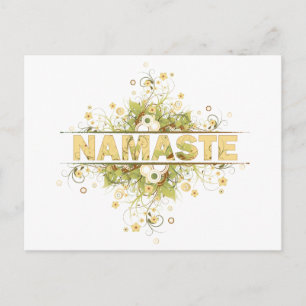 Cartão Postal Namaste Vintage Floral
