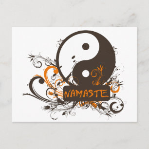 Cartão Postal Namaste Yin Yang