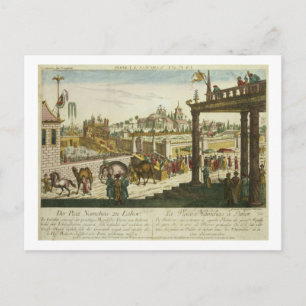 Cartão Postal Namchas Place em Lahore, mostrando o trono ouro