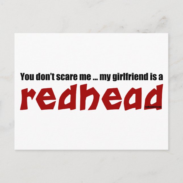 Cartão Postal Namorada é Redhead (Frente)