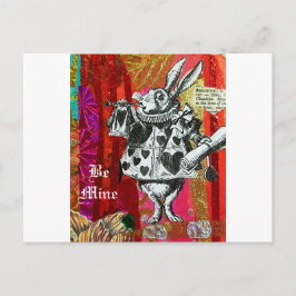 Cartão Postal Namorados Alice no País das Maravilhas do Coelho B