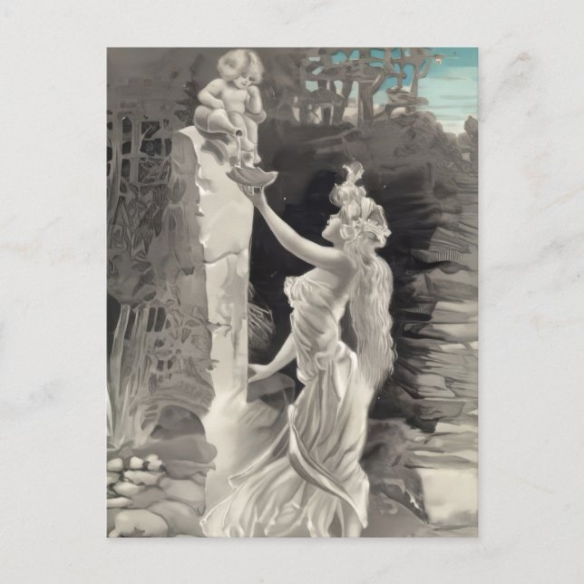 Cartão Postal Namorados Anjo e Deusa (Frente)
