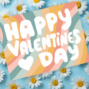 Cartão Postal Namorados Bússolas Letras Pastel Arco-íris