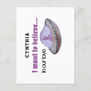 Cartão Postal namorados de amor alienígena