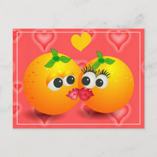 Cartão Postal Namorados de Laranjas Briscadas