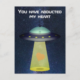 Cartão Postal Namorados de OVNI alienígena: Você raptou meu cora