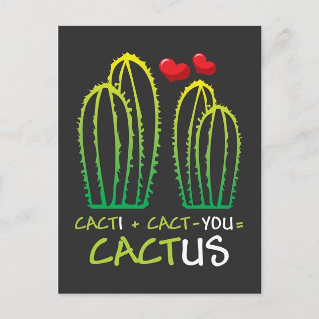 Cartão Postal Namorados Engraçado Cactus - Mulheres Cactos Pun L (Frente)