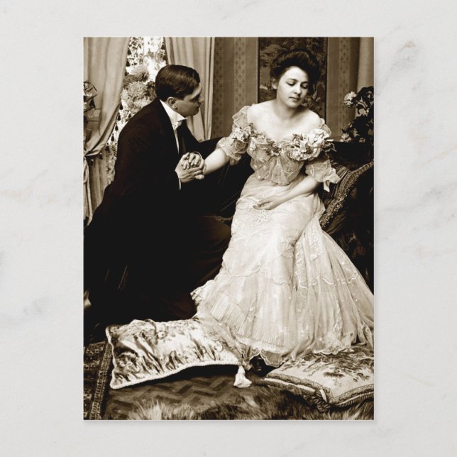 Cartão Postal Namorados Fotográficos Antigos (Frente)