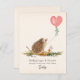 Cartão Postal Namorados Hedge Hugs & Kisses Hedgehog (Frente/Verso)