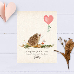 Cartão Postal Namorados Hedge Hugs & Kisses Hedgehog