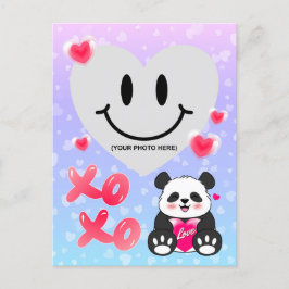 Cartão Postal Namorados Panda no Amor