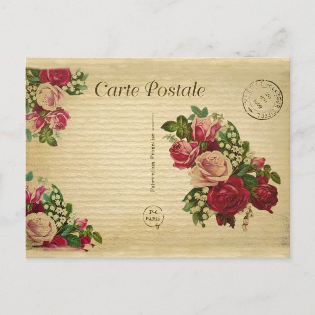 Cartão Postal Namorados postal Paris 1909 (Frente)