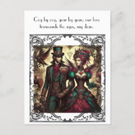 Cartão Postal Namorados Steampunk