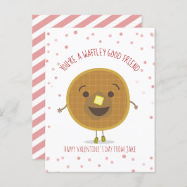 Cartão Postal Namorados Waffle Kid de Sala de Aula do Bom Amigo