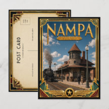 Nampa Idaho Arte Deco Vintage Era de Ouro
