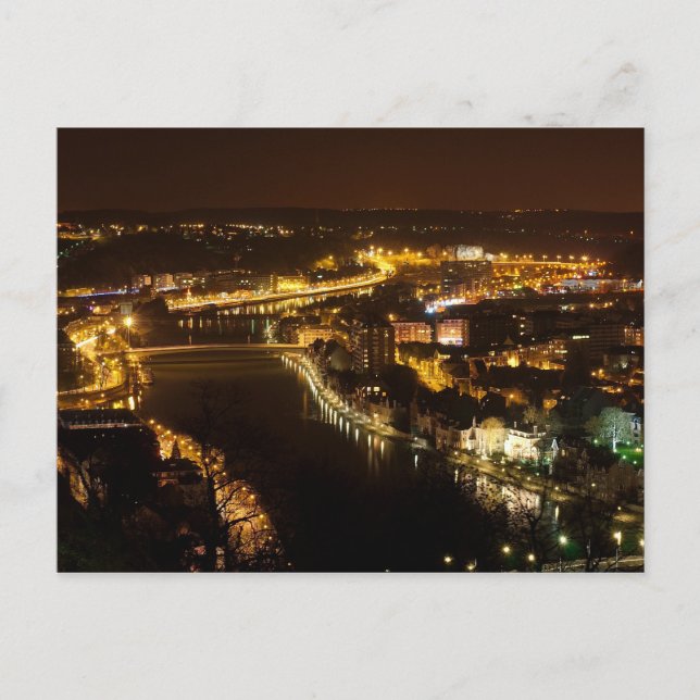 Cartão Postal Namur por Night (Frente)