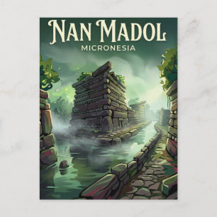 Cartão Postal Nan Madol Micronésia