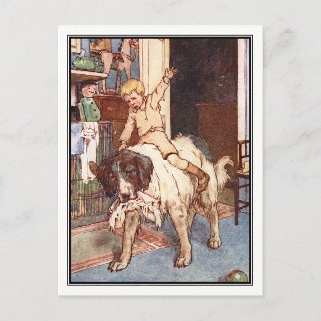 Cartão Postal Nana e Michael Querido por Alice B. Woodward (Frente)