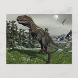Cartão Postal Nanotirano dinossauro - renderização 3D