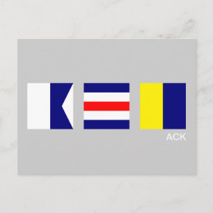 Cartão postal Nantucket ACK Sinalizador de Sinal N