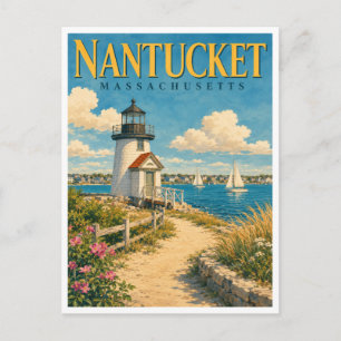 Cartão Postal Nantucket Massachusetts Brant Point GeoSaga