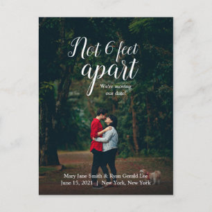 Cartão Postal Não 6 pés Nova data de casamento Caligrafia