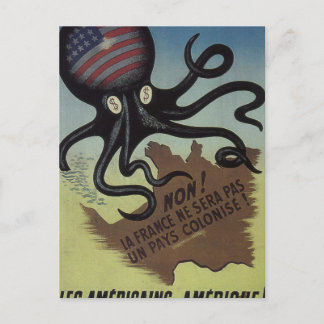 Cartão Postal Não! A França não se tornará poster de Propaganda