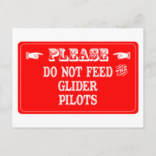 Cartão Postal Não Alimente Os Pilotos Do Glider