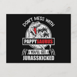 Cartão Postal Não Brinque Com O Papai Saurus Família De Dinossau