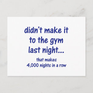Cartão Postal Não chegou à academia