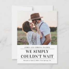 Cartão Postal Não conseguimos esperar anúncio de casamento