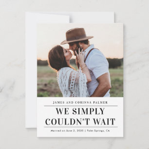 Cartão Postal Não conseguimos esperar anúncio de casamento