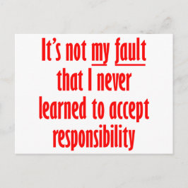 Cartão Postal Não é minha culpa